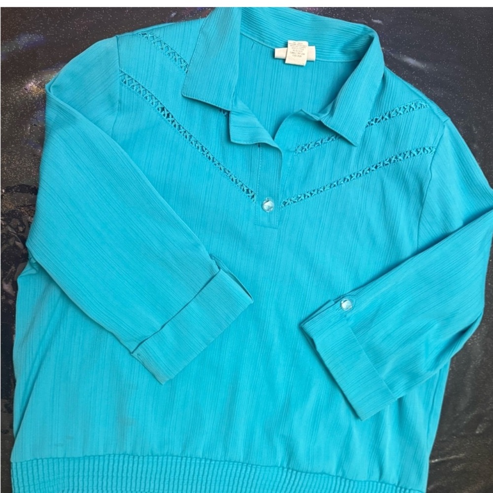 Turquoise Blouse by Division of Graff
